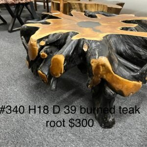 Burrned Teak Root Coffee Table