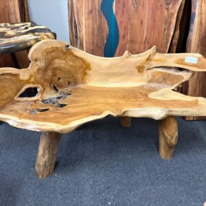 522 Teak root bench